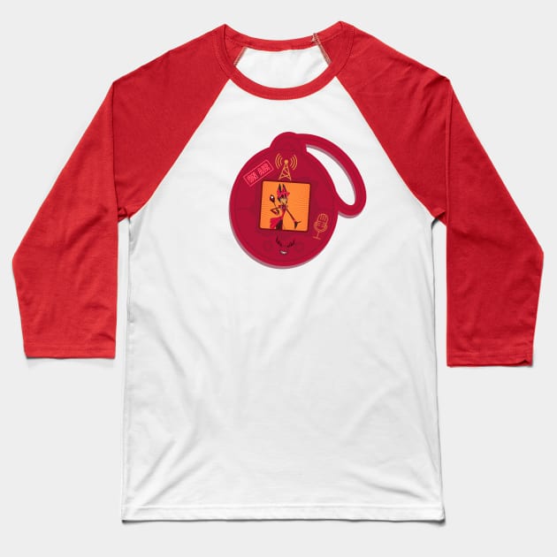 Alastor Pocket Pet Baseball T-Shirt by SpiralBalloon